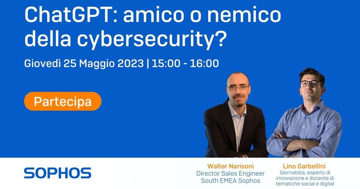 Webinar ChatGPT Amico O Nemico Della Cybersecurity