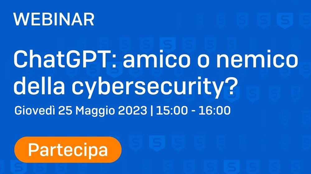 Webinar Sophos cybersecurity ChatGPT 25 Maggio